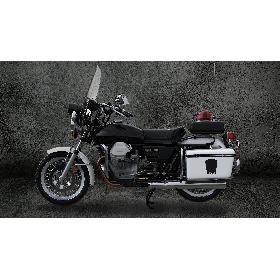3D Classic Police Bike model